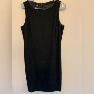 linen sleeveless a line dress Donna Karan Women's Linen-Blend Sleeveless Floral Wrap A-Line Dress in Washed Indigo Multi